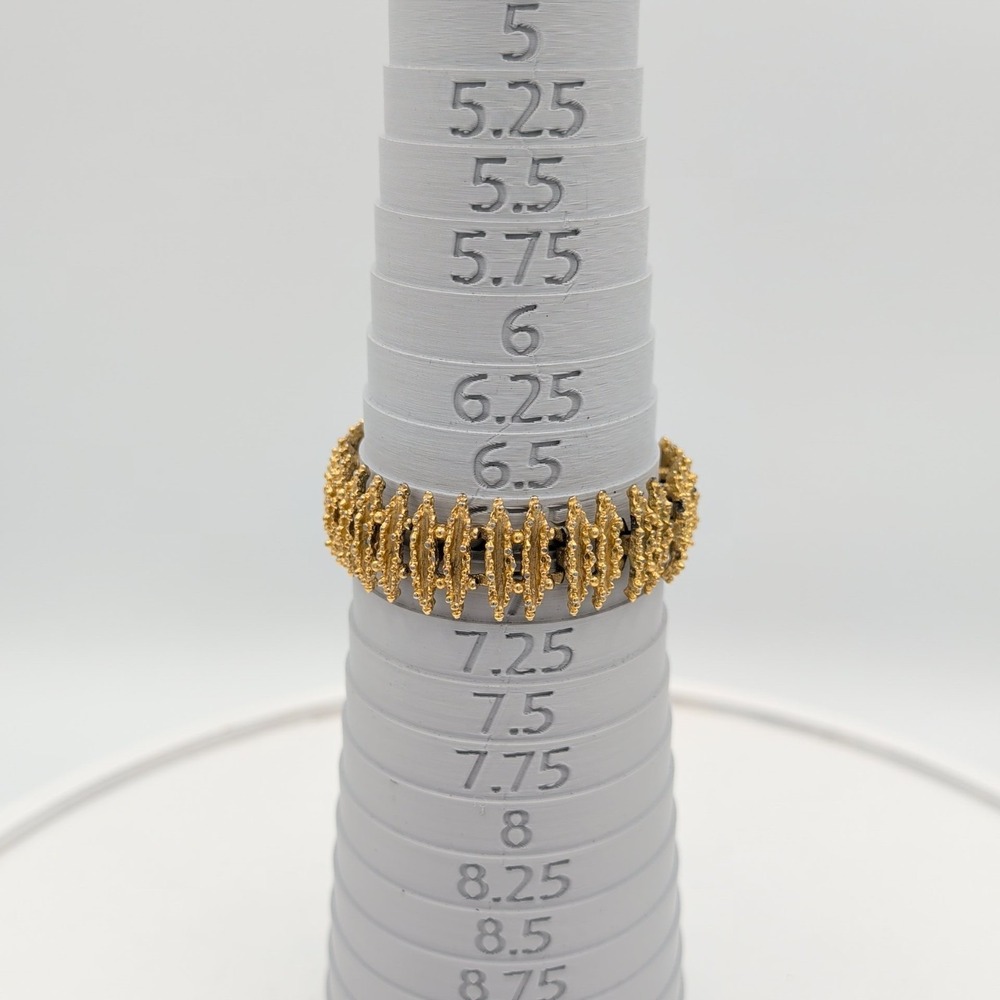 Vintage Avon Brutalist Gold Tone Textured Nugget Link‎ Bracelet - Picture 3 of 16